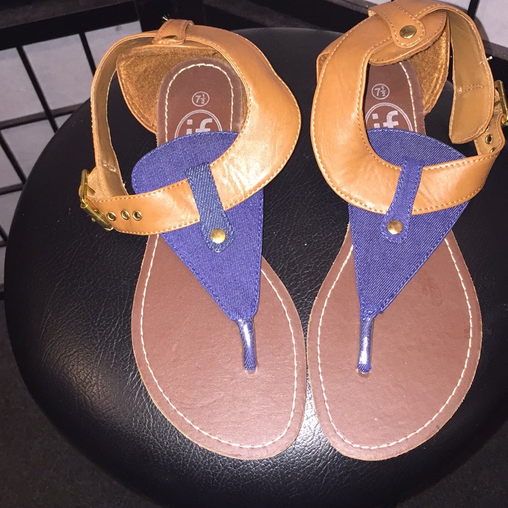 Blue jeans sandals